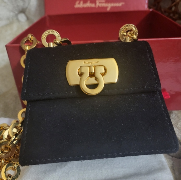 Authentic Salvatore Ferragamo Gancini mini micro bag. - Picture 2 of 11